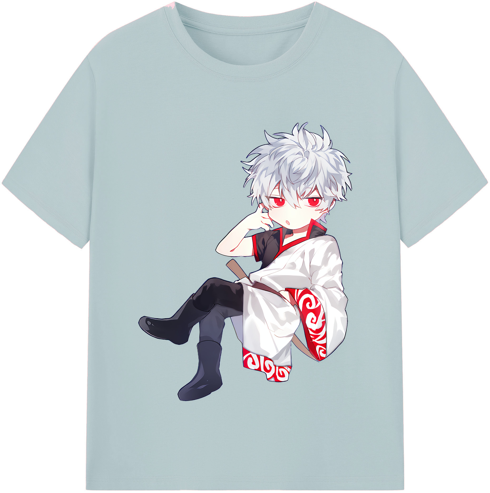 （画像用） ぎんたま 坂田銀時（さかたぎんとき） 神楽 志村新八（しむら しんぱち） GINTAMA Sakata Gintoki Kagura Shimura Shinpachi 綿100％半袖Tシャツ（フロントプリント）